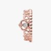 Princess Tiara Crown Ring – 14 Karat Roségold-Beschichtung