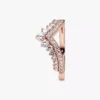 Princess Wishbone Ring, 14 Karat Roségold-Beschichtung