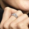 Prinzessinnen-Tiara-Kronenring – Sterlingsilber