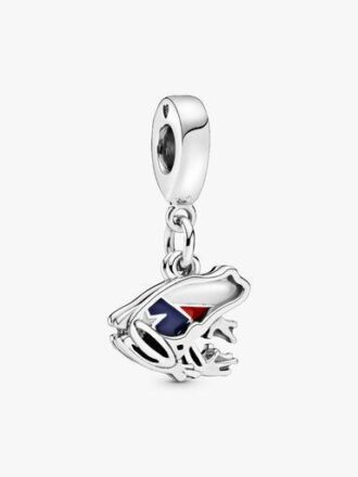 Puerto Rico Frosch-Dangle Charm – Sterlingsilber