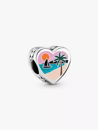 Puerto Rico Herz-Charm aus Sterlingsilber