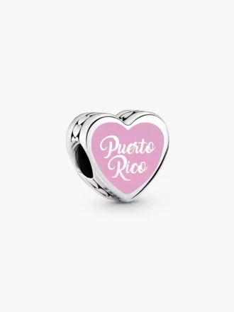 Puerto Rico Herz-Charm aus Sterlingsilber