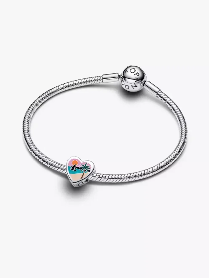 Puerto Rico Herz-Charm aus Sterlingsilber Puerto Rico Herz-Charm aus Sterlingsilber