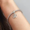 Puzzle-Herzen-Freundschafts-Dangle Charm aus Sterlingsilber Puzzle-Herzen-Freundschafts-Dangle Charm aus Sterlingsilber