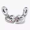 Puzzle-Herzen-Freundschafts-Dangle Charm aus Sterlingsilber Puzzle-Herzen-Freundschafts-Dangle Charm aus Sterlingsilber