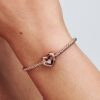 Radiant Heart & Floating Stone Charm – 14 Karat Roségold-Beschichtung Radiant Heart & Floating Stone Charm – 14 Karat Roségold-Beschichtung