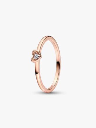 Radiant Heart Ring – 14 Karat Roségold-Beschichtung