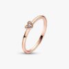 Radiant Heart Ring – 14 Karat Roségold-Beschichtung