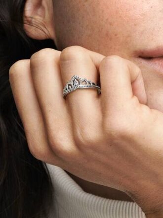 Regal Beaded Tiara Ring – Sterlingsilber
