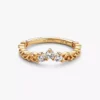 Regal Swirl Tiara-Ring, 14 Karat vergoldet