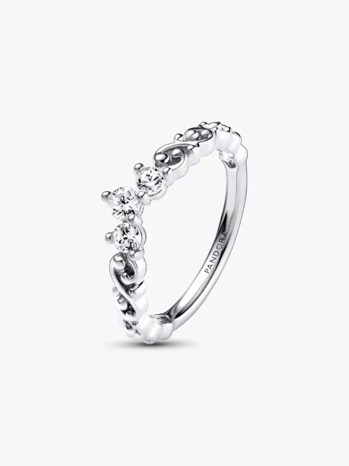 Regal Swirl Tiara-Ring aus Sterlingsilber