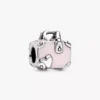 Reisetaschen-Charm in Rosa, Sterlingsilber Reisetaschen-Charm in Rosa, Sterlingsilber