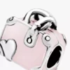 Reisetaschen-Charm in Rosa, Sterlingsilber Reisetaschen-Charm in Rosa, Sterlingsilber