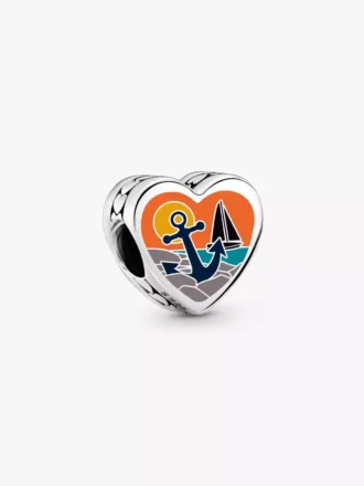 Rhode Island Herz-Charm aus Sterlingsilber