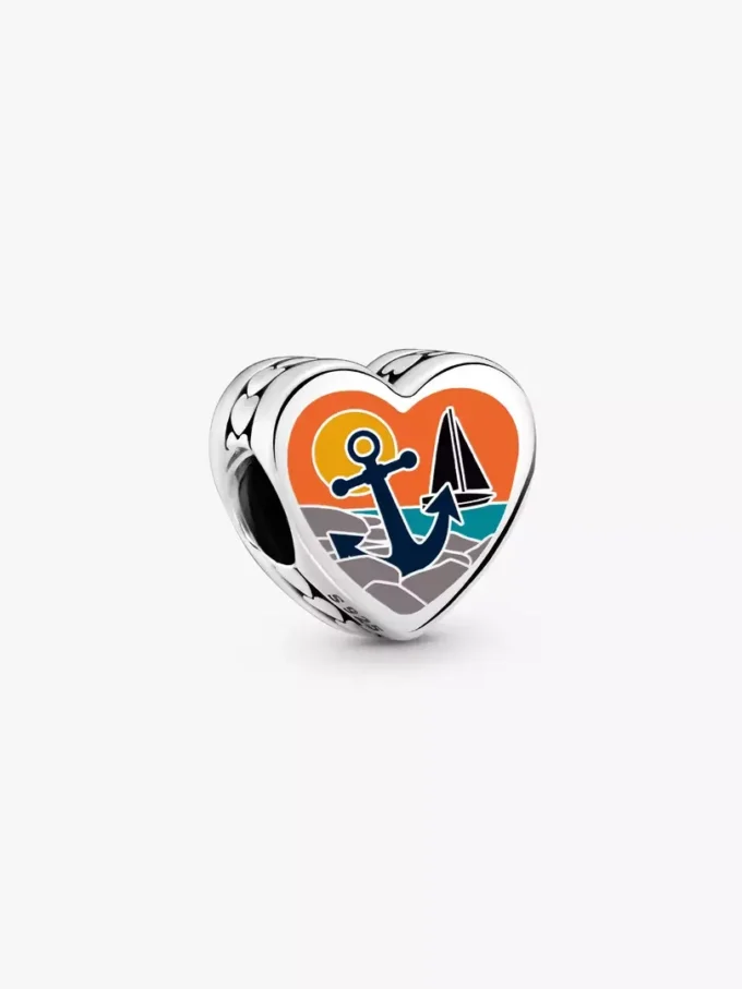Rhode Island Herz-Charm aus Sterlingsilber Rhode Island Herz-Charm aus Sterlingsilber
