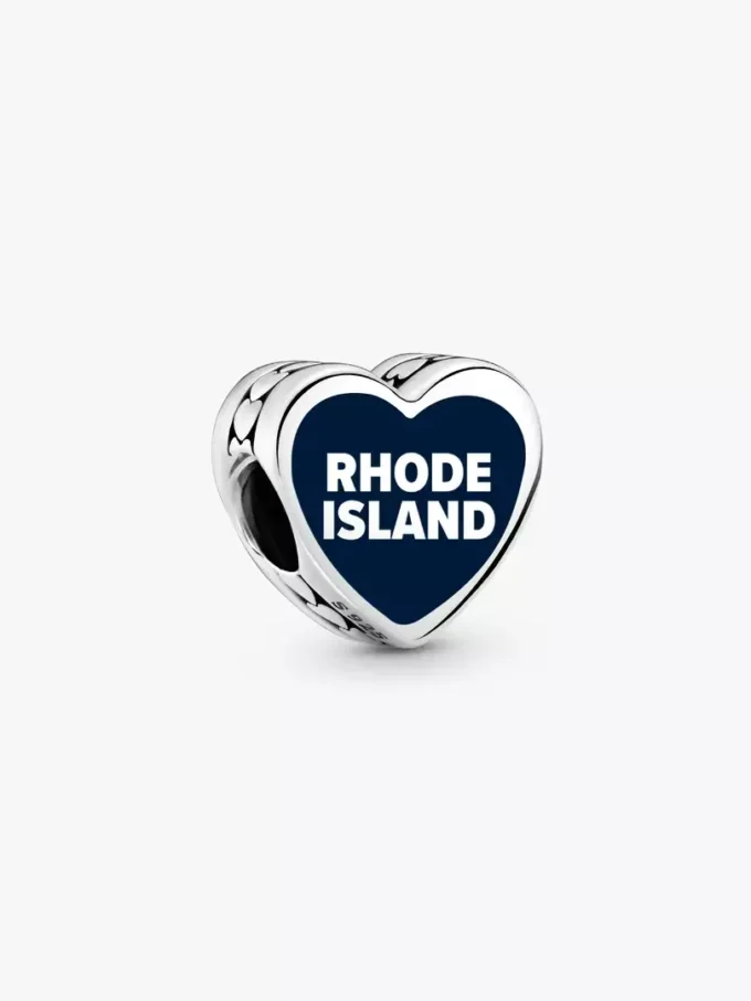 Rhode Island Herz-Charm aus Sterlingsilber Rhode Island Herz-Charm aus Sterlingsilber