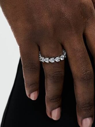 Band of Pink Hearts Ring – Sterlingsilber