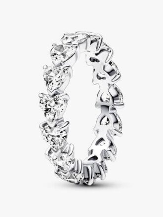 Band of Pink Hearts Ring – Sterlingsilber