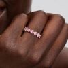 Band of Pink Hearts Ring – Sterlingsilber
