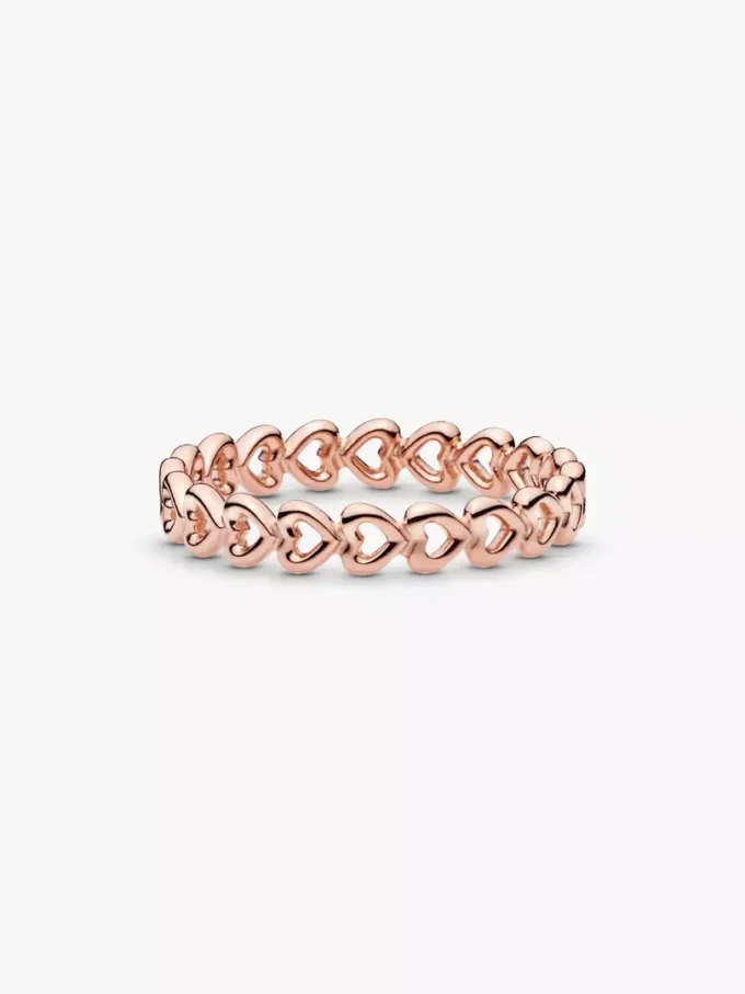 Ring „Band of Hearts“ mit 14-karätiger Roségoldbeschichtung Ring „Band of Hearts“ mit 14-karätiger Roségoldbeschichtung