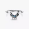 Ring „Celestial Blue Sparkling Moon“ aus Sterlingsilber