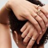 Ring mit behandelter Süßwasserzuchtperle – 14 Karat vergoldet