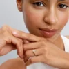 Ring mit gewelltem Herz, 14-karätige Vergoldung Ring mit gewelltem Herz, 14-karätige Vergoldung
