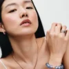 Ring mit Herzreihe, 14 Karat Roségold-Beschichtung Ring mit Herzreihe, 14 Karat Roségold-Beschichtung
