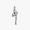 Ring mit zwei funkelnden Herzen aus Sterlingsilber Ring mit zwei funkelnden Herzen aus Sterlingsilber