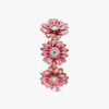 Ring „Pink Daisy Flower Trio“ – 14 Karat Roségold-Beschichtung