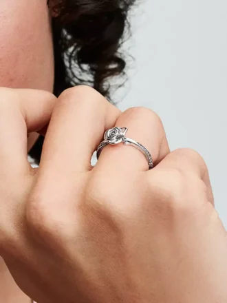 Ring „Rose in Bloom“ aus Sterlingsilber
