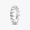 Ring „Row of Hearts“ aus Sterlingsilber