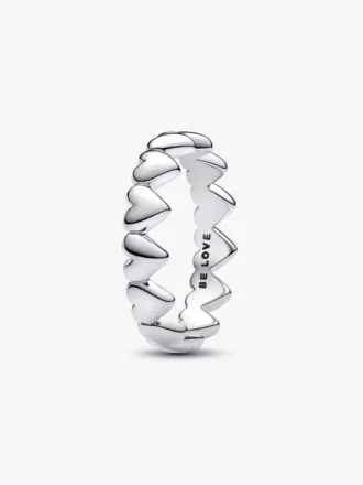 Ring „Row of Hearts“ aus Sterlingsilber