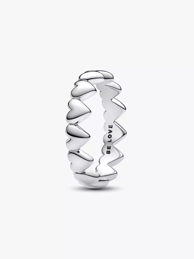 Ring „Row of Hearts“ aus Sterlingsilber