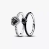 Ring-Set „Black Hearts“ (2er-Set)