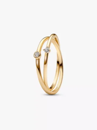 Ring-Set mit 3 laborgezüchteten Diamanten