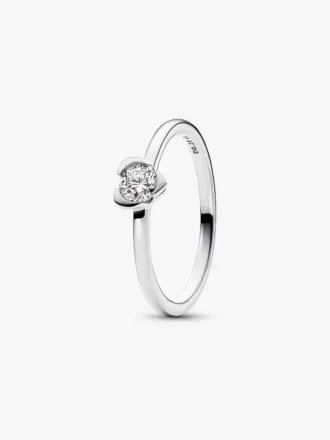 Ring-Set mit Herz aus im Labor gezüchteten Diamanten, 2er-Set