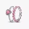 Ring-Set „Pink Heart to Hearts“ (2er-Set)
