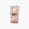 Ring „Sparkling & Polished Lines“ 14 Karat Roségold-Beschichtung