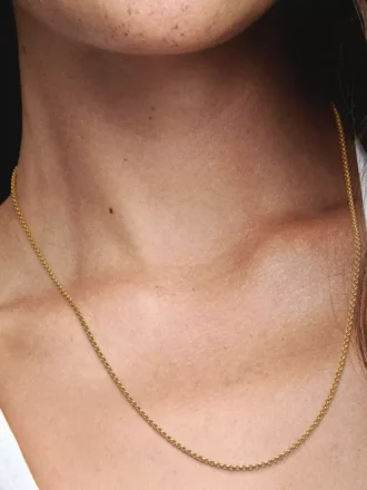 Rolo-Halskette, 14 Karat vergoldet