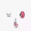 Rosa Frühlings-Charm-Trio, 3er-Set Rosa Frühlings-Charm-Trio, 3er-Set