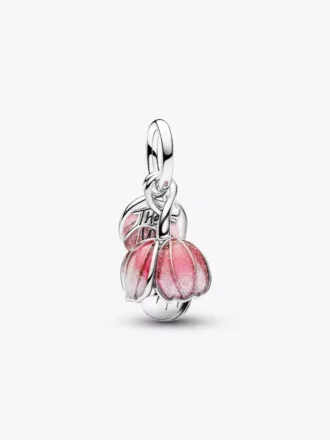 Zweifarbiger „Blooming Flower“-Dangle Charm aus Sterlingsilber