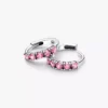 Rosa Huggie-Ohrringe aus Sterlingsilber Rosa Huggie-Ohrringe aus Sterlingsilber
