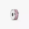 Rosa Pavé-Clip Charm aus Sterlingsilber Rosa Pavé-Clip Charm aus Sterlingsilber