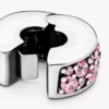 Rosa Pavé-Clip Charm aus Sterlingsilber Rosa Pavé-Clip Charm aus Sterlingsilber