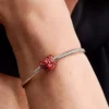 Rose Heart Charm aus Sterlingsilber Rose Heart Charm aus Sterlingsilber