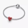 Rose Heart Charm aus Sterlingsilber Rose Heart Charm aus Sterlingsilber