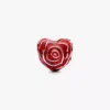 Rose Heart Charm aus Sterlingsilber Rose Heart Charm aus Sterlingsilber