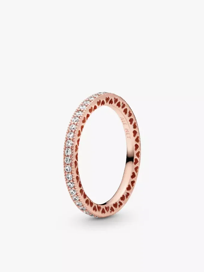 Sparkle & Hearts Ring, 14 Karat Roségold-Beschichtung Sparkle & Hearts Ring, 14 Karat Roségold-Beschichtung
