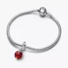 Roter Marienkäfer-Dangle Charm aus Sterlingsilber